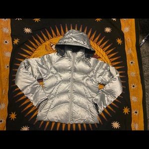 Womens Nike silver puffer jacket size M(8-10)